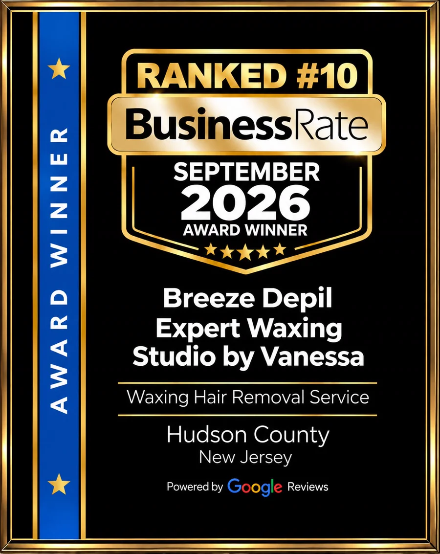 BusinessRate September 2026 Award Winner: Breeze Depil ranked #10 for waxing in Hudson County, NJ