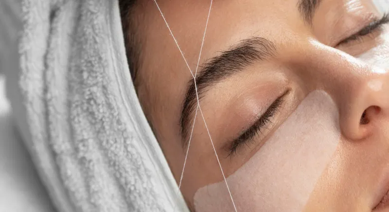 Facial threading at Breeze Depil
